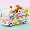 Dining Car Blocks Toy Educational Boredom Relief Children Food Truck Building Blocks for Boys Girls