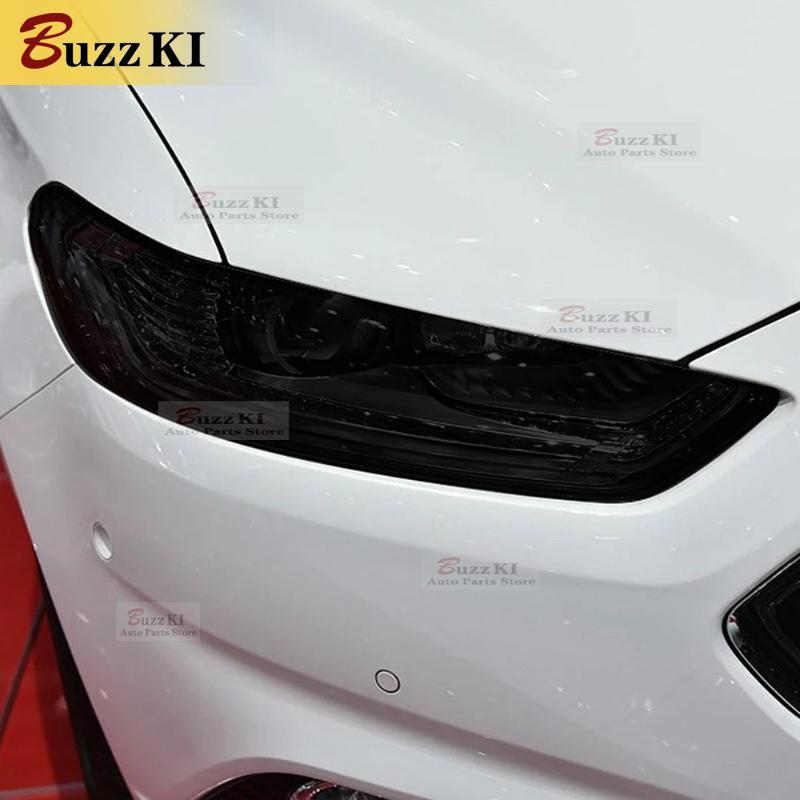 For Ford Mondeo MK5 2015-Present Car Accessories 2 Pcs Car Headlight Protective Film Headlamp Transparent Black TPU Sticker