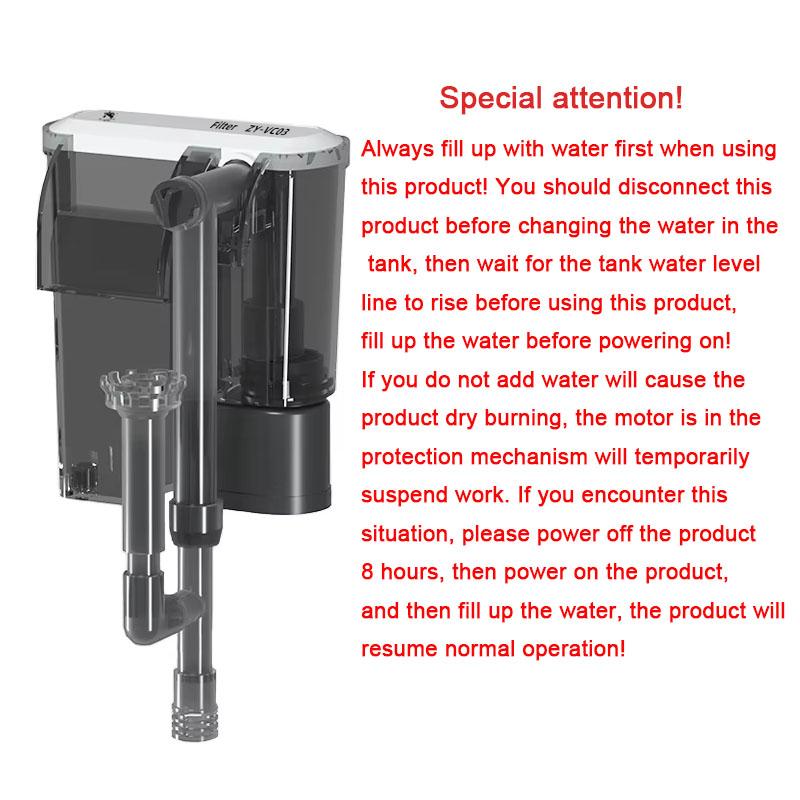 3 in 1 Wall Mounted Aquarium Filter External Waterfall Filter Fish Tank Circulation Pump Oxygenation 110V 220V for Aquarium