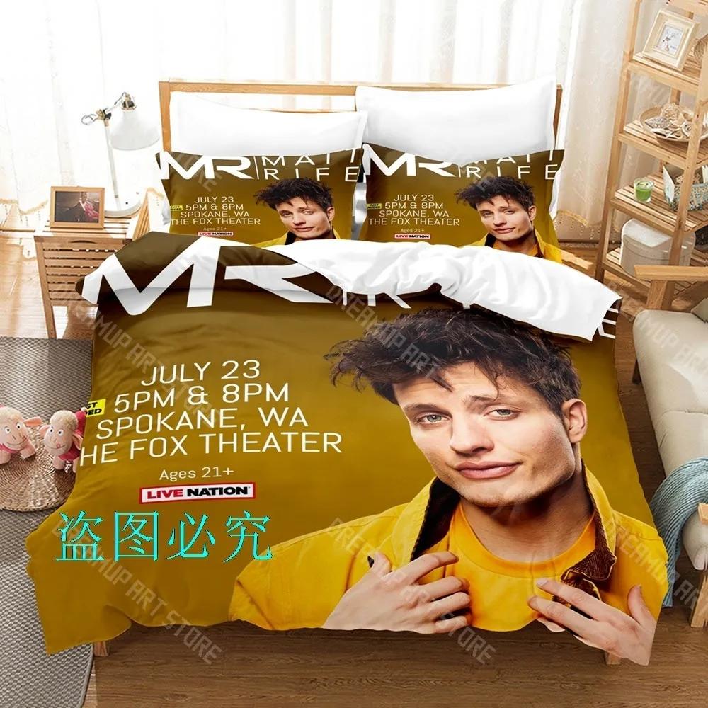 3D Print Matt Rife Bedding Set Single Twin Full Queen King Size Bed Set Aldult Kid Bedroom Duvetcover Sets Bed Sheet