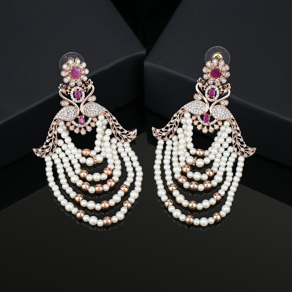 Estelle - Náušnice Begum Chand z balijského růžového zlata