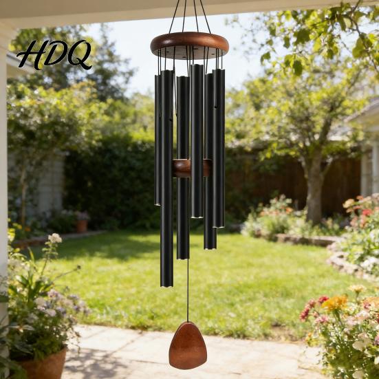 Clear Sound Wind Chime Metal with 6 Aluminum Tubes Garden Hanging Chimes