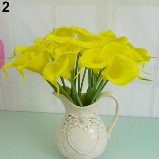 5er-Pack Calla-Lilien-Braut-Hochzeitsstrauß aus Latex mit echtem Touch und künstlichem Blumendekor