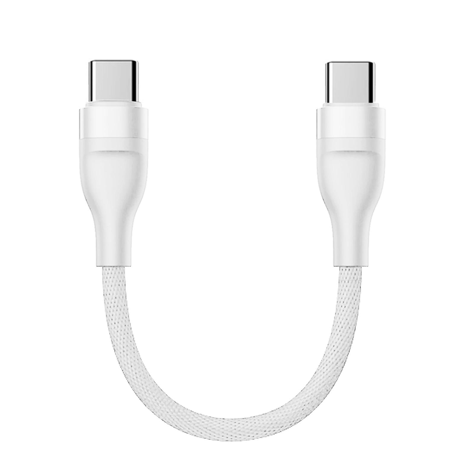 

Короткий кабель для зарядки USB C - USB C, кабель для зарядки Type C, быстрая зарядка 66 Вт для PadPro 2020, переключателей PadAir4 и многого другого белый