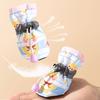 4Pcs Pet Shoes Anti-Slip Protect Paws Soft Lining Windproof Drawstring Design Comfortable To Wear Anti-Dirty Small Dog Teddy Shoes