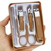 Coffee Color Stainless Steel Anti-Splash Nail Clipper Set for Home Manicures