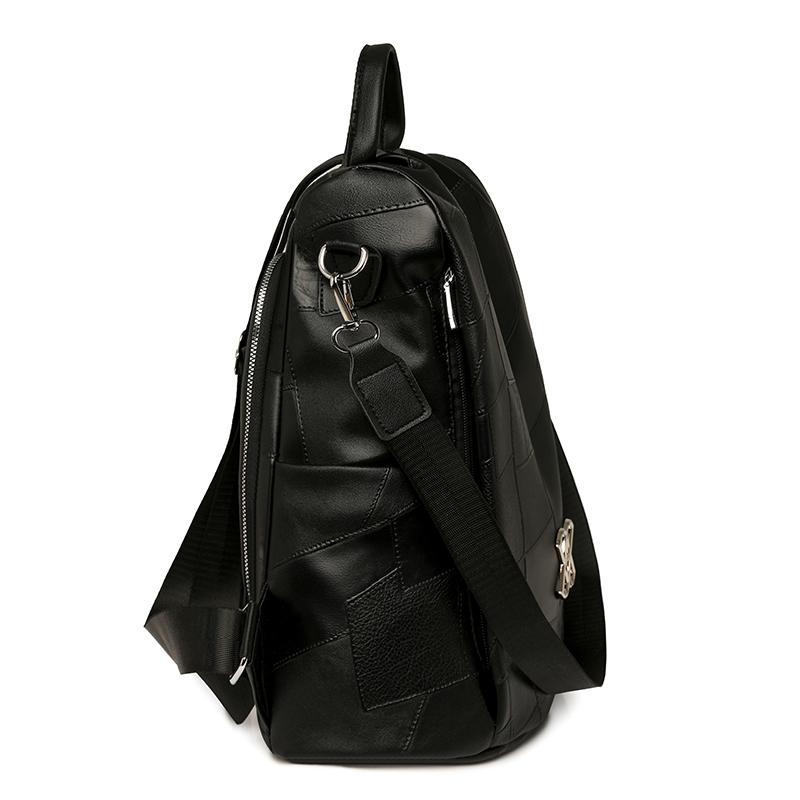 Женский противоугонный дорожный рюкзак большой вместимости из мягкой кожи коричневый — фото 11