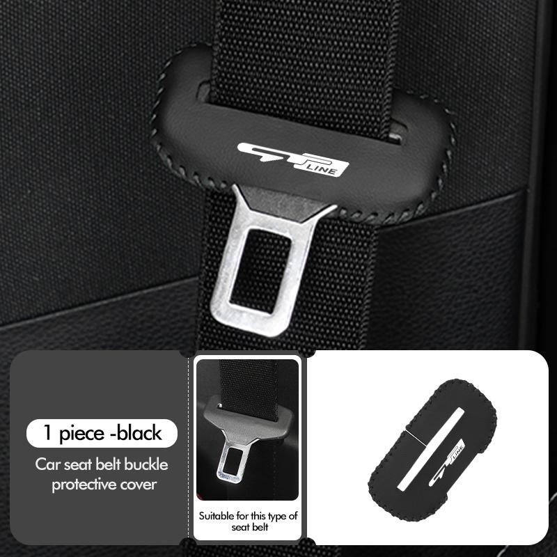 ANIE7 Car Seat Belt Buckle Clip Protector Anti-Scratch Seatbelt Plug Cover For KIA gt gtline Xline ceed Forte RIO STINGER Seltos K3 K4