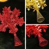 Glitter Snowflake Wrought Iron Tree Top Star Christmas Tree Ornament Christmas Decoration