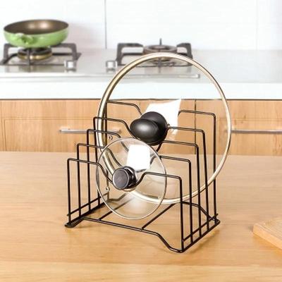 1PC Topfdeckel Rack Lagerung Pan Deckel Abdeckung Schrank Speisekammer Halter Rack Organizer Multifunktionale Küche Werkzeug