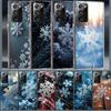 Snowflake Winter White Snow Christmas Phone Case for Samsung A55 A35 A25 A15 A07 A05S A16 A17 A26 A36 A37 A56 A57 Galaxy Note 20