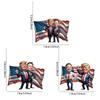 Creative New Multi-functional Acrylic Pendant, Trump and Musk, American Flags, Christmas Tree, Car Ornament