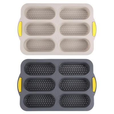 Durable 6 Unit Silicone Cake And Hot Dog Molds Dishwasher Safe Durable Kitchen Bakewares For Hassle Release Cleaning