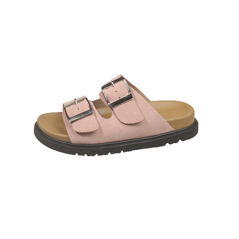 Fashion 2025 Women Flat Casual Slippers Ladies' Casual Simple Hasp Flat Base Slippers Large Size Comfortable Non-slip Women Slippers