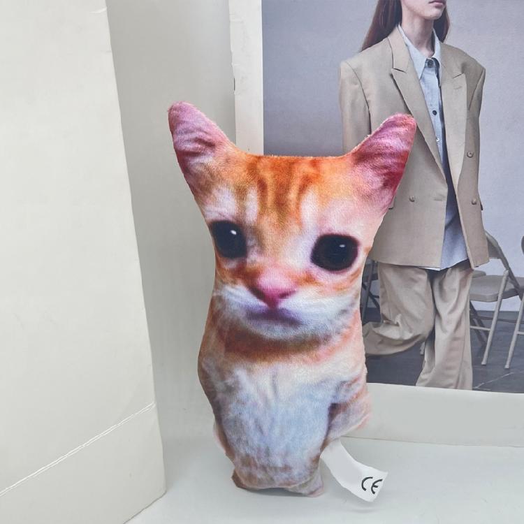 Animals Plush Throw Pillow Felines Stuffed Toy El Gato Animals Plush for Relaxation and Playing Stuffed Animals Doll