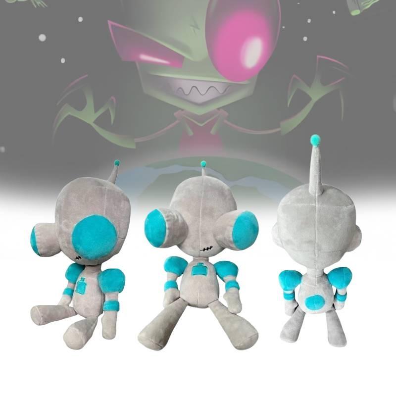 Invader Zim Plush Doll Soft Alien Toy For Fans Of Enter The Florpus 30cm Gray