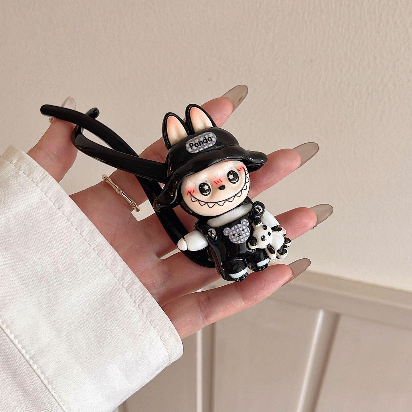 

Милая мультяшная заколка-твист на одной линии, простая заколка для пучка, заколка для волос на затылок, головной убор