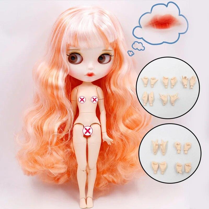 ICY DBS Blyth Doll No. 4 Curved Lips Custom Matte Face with Eyebrow Joint Body 1/6 Bjd Anime
