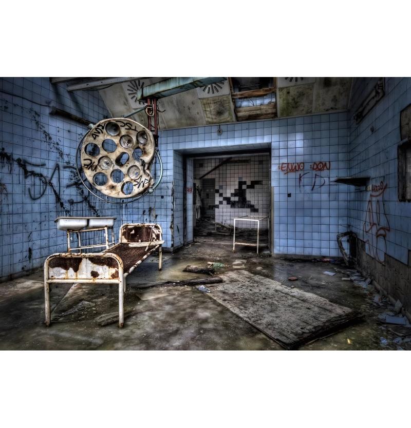 Halloween Pozadí Fotografie Krvavá Zombie Sestřička Pacient Halloween Strašidelný Dům Párty Foto Koutek Strašidelná Nemocnice Pozadí