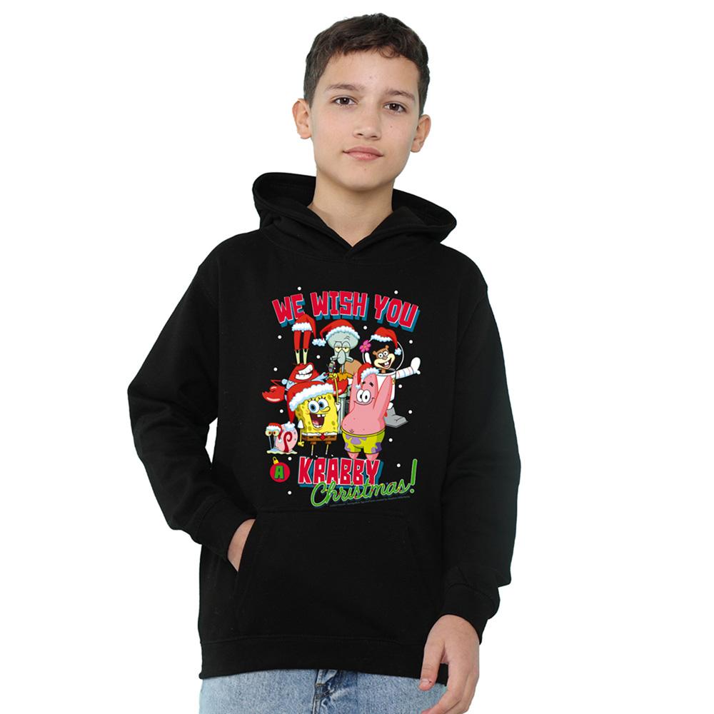 SpongeBob SquarePants Childrens/Kids Crabby Christmas Pull Over Hoodie