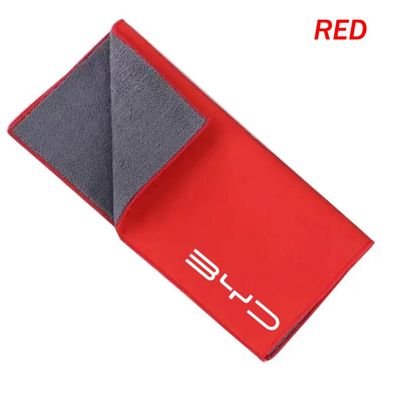 Car Cleaning Towel Double-Sided Coral Velvet Suede Car Wash Towel For BYD Atto 3 Yuan Plus Tang F3 E6 Song Max F0 Qin G3 I3 Han