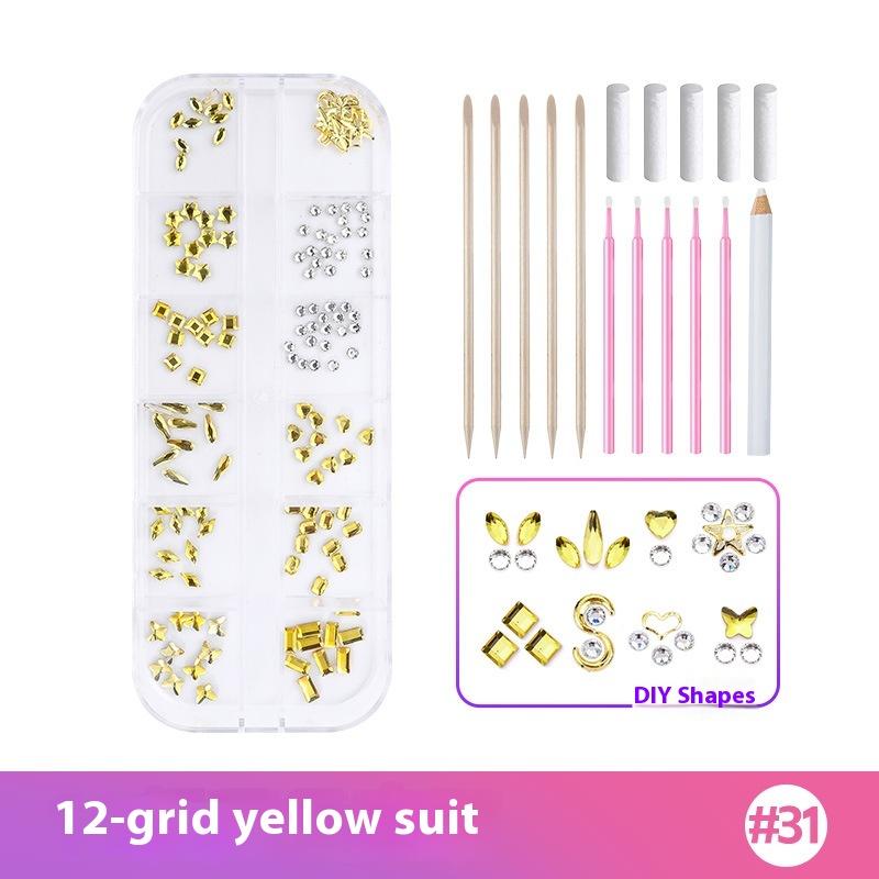 1 Set Dental Tooth Gems Crystal Diamond Heart Round Shaped Ornament Diy Tools Various Shapes Color Teeth Jewelry Denture