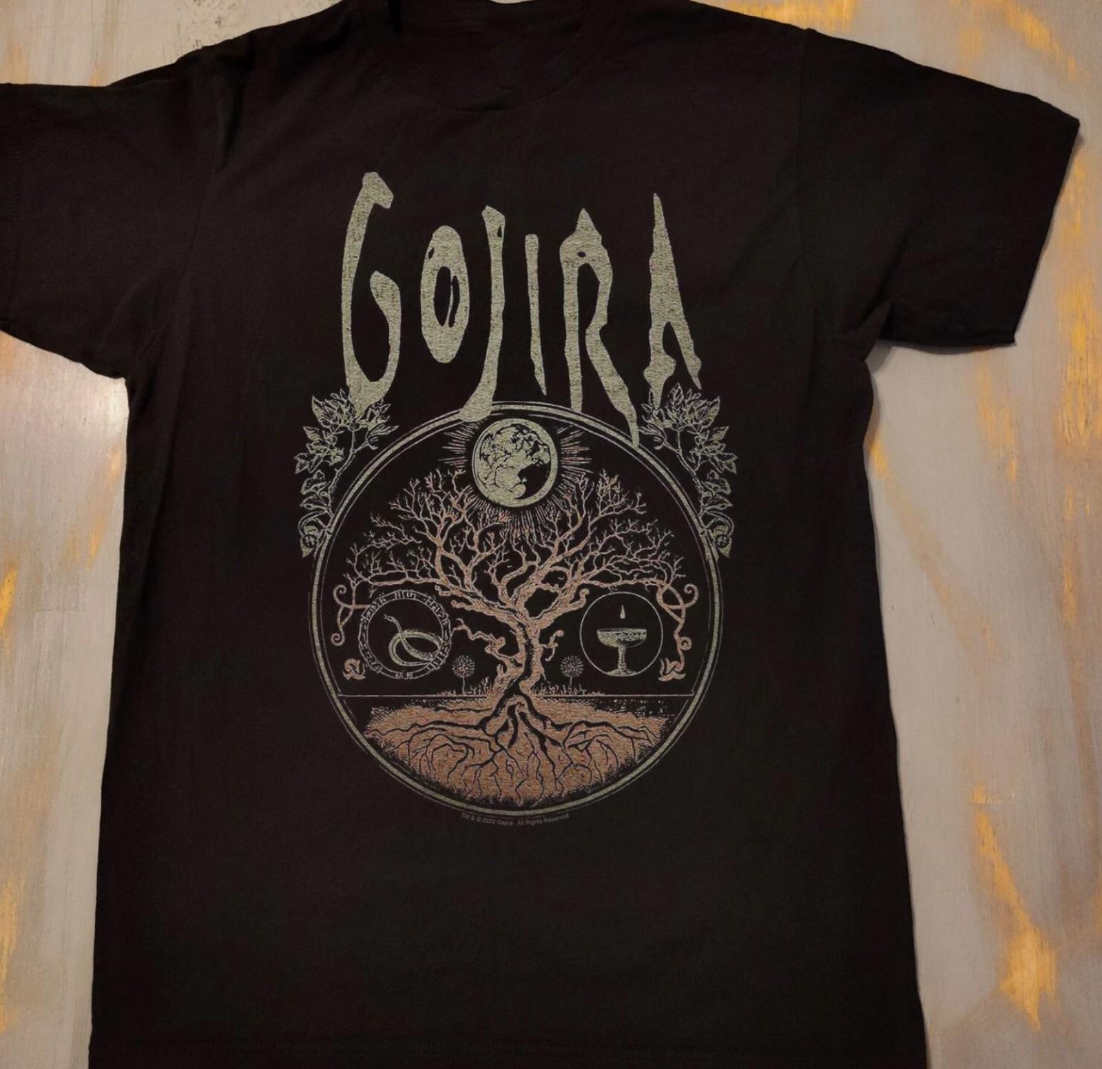 Gojira Футболка Генезис Древо Жизни Символ Земли Черная С коротким рукавом Унисекс Все размеры L