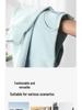 Autumn/Winter Round Neck Solid Color Loose Fit Drop Shoulder Hoodie