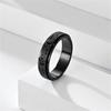 Frosted Stainless Steel Moon And Star Fidget Rings For Men Anti Stress And Anxiety Rotating Ring Fidget Metal Spinner Anillos