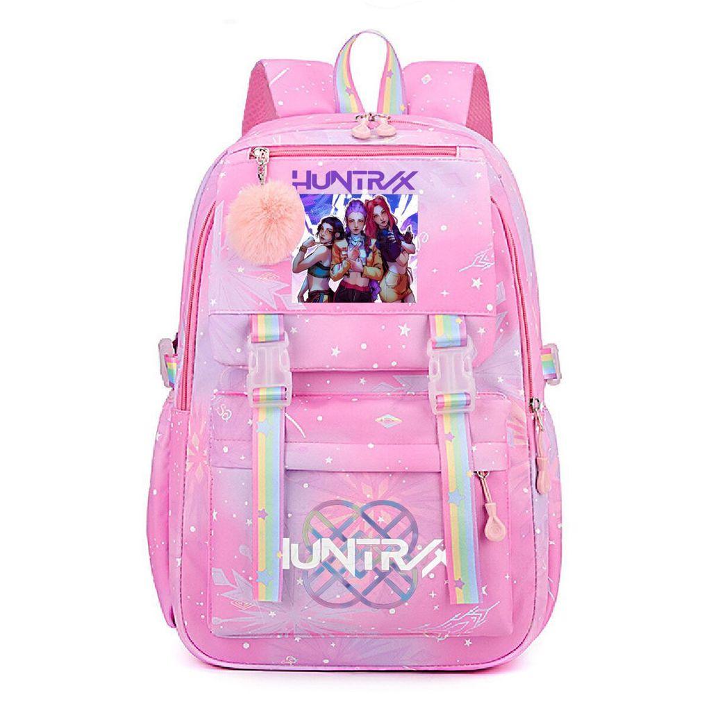 Kids Girls Kpop Rumi Mira Zoey Super Star Singers Printed Backpack Student School Bag