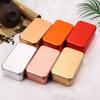 1Pcs Rectangular Mini Aluminum Tin Box Candy Pill Cases Bins Jar Hinged Containers Small Organizer Metal Storage Box Candle Jars