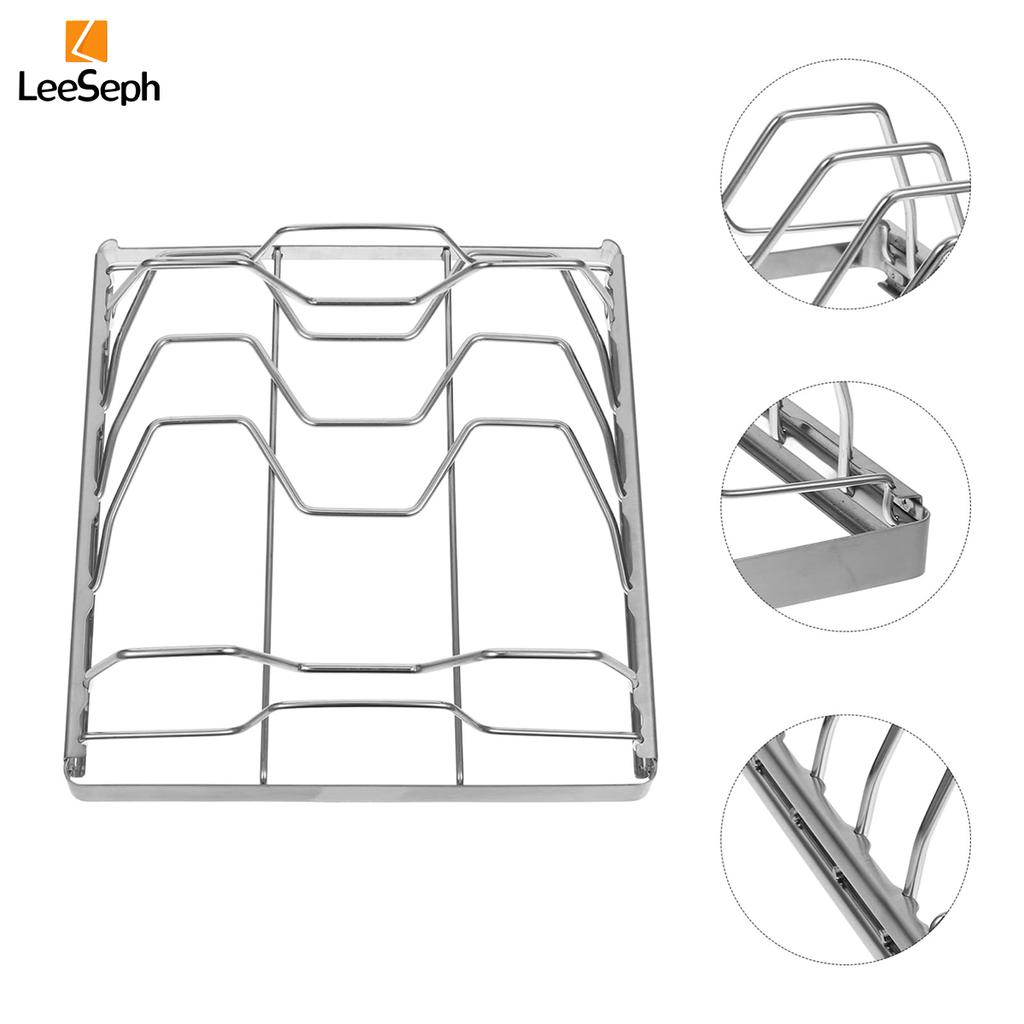 Stainless Steel Rib Rack, Foldable Rib Cooking Rack Barbecue Grill, BBQ Tool for Family Party, Outdoor Camping, Christmas Party