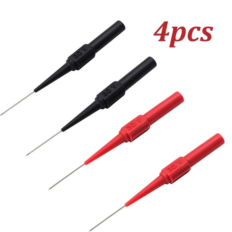 30V Car Tip Probes Diagnostic Tools Auto Multimeter Test Leads Extention Back Piercing Needle Tip Probes Mechanical Tools Code Readers 4