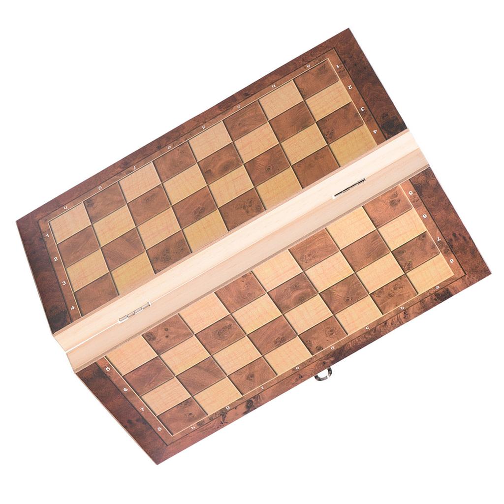 3in1 Portable Wooden Chessboard Folding Board Chess Game For Party Family Activities (29*29cm)