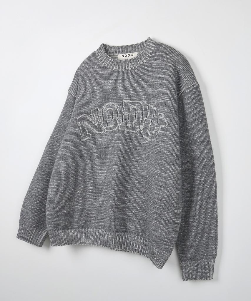 NODU Logo Ring Round Knit [Gray]