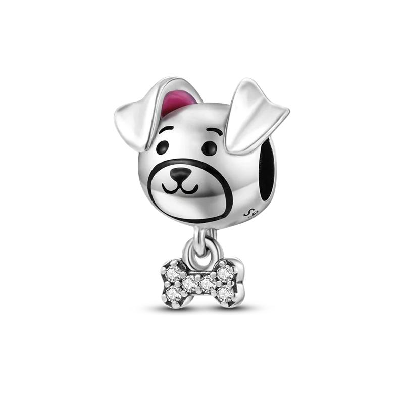 copper Pink Cats Dogs Claw Bone Animal Charm Bead Charms Bead Charms Compatible With Authentic Bracelets Do It Yourself Birthday Jewellery Making