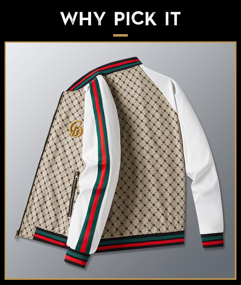 Men's Fashion Jacket: New Style Letter S, Digital Print & Embroidery, Baseball Collar, Casual Fit