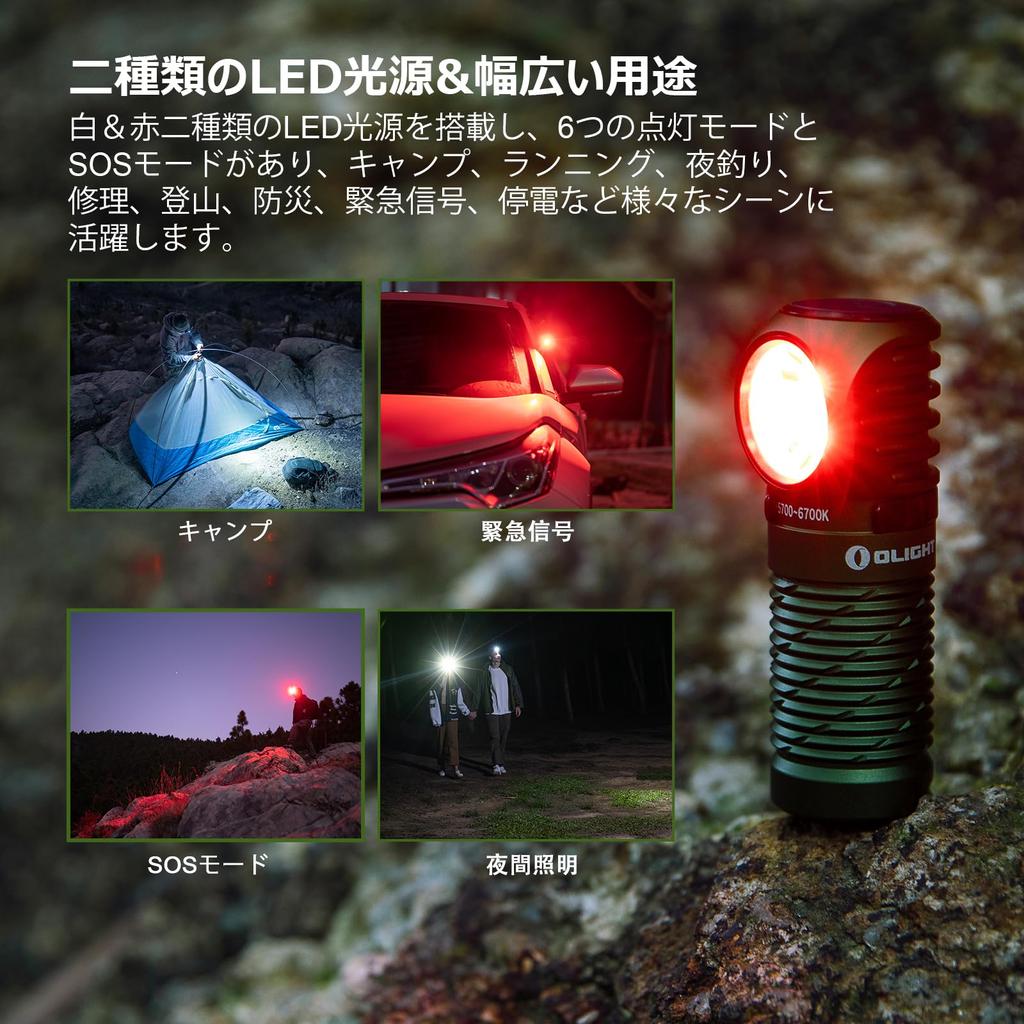 OLIGHT Perun 2 Mini LED 1100 6 Lighting for Hiking and Power Outages Headlight, Rechargeable, Lumens, Modes,
