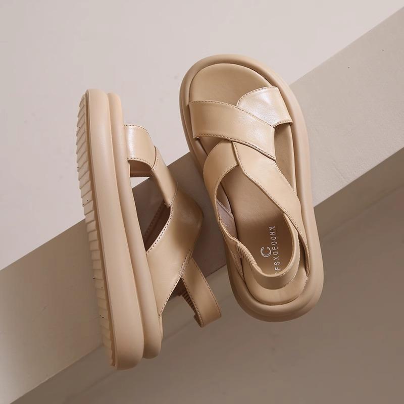 Sandals women's summer wear 2025 new platform sports Roman beach shoes summer French with skirts women's shoes