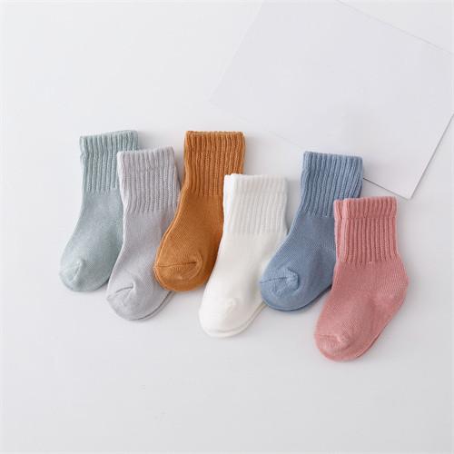 lawadka 6Pairs/set Newborn Baby Boy Socks Cotton Baby Girl Socks Autumn Winter Baby Socks for Girls Cartoon Striped Infant Thing