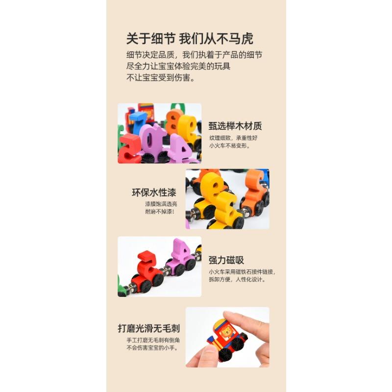 Magnetic Digital Train Math Early Educational Assembling Magnetic Building Blocks Toy For Children