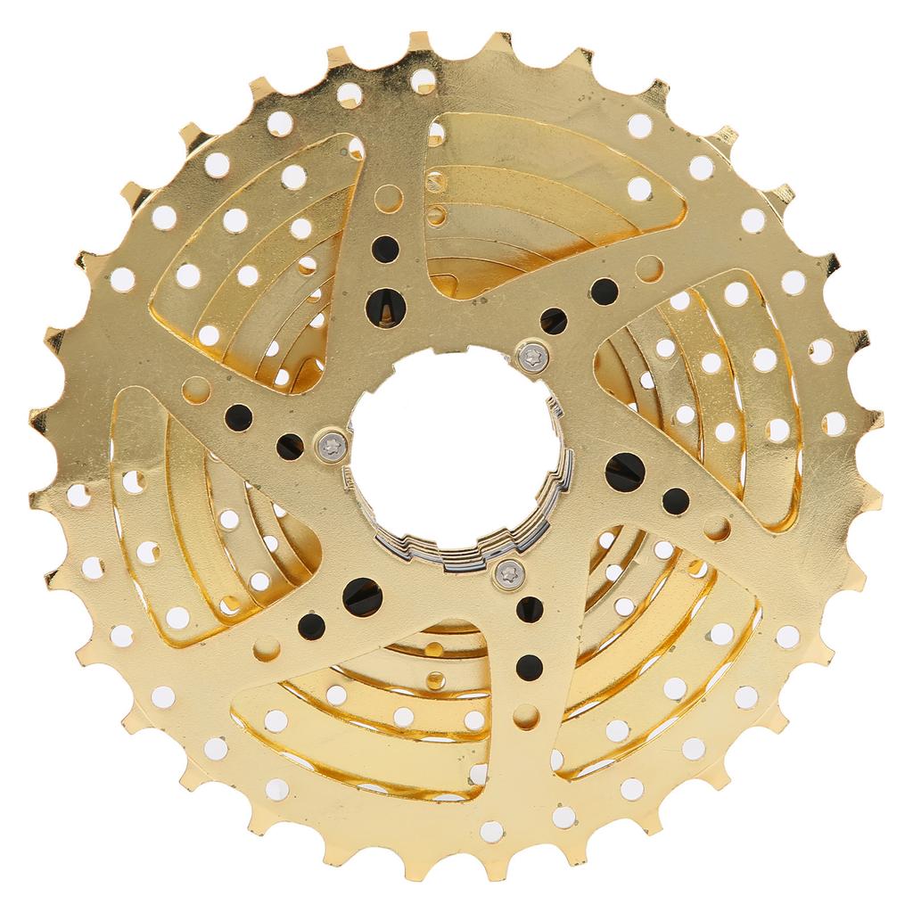 VG Sports Mountain Bike 9 Speed Freewheel Bicycle 11‑32T Cassette Flywheel Replacement Gold