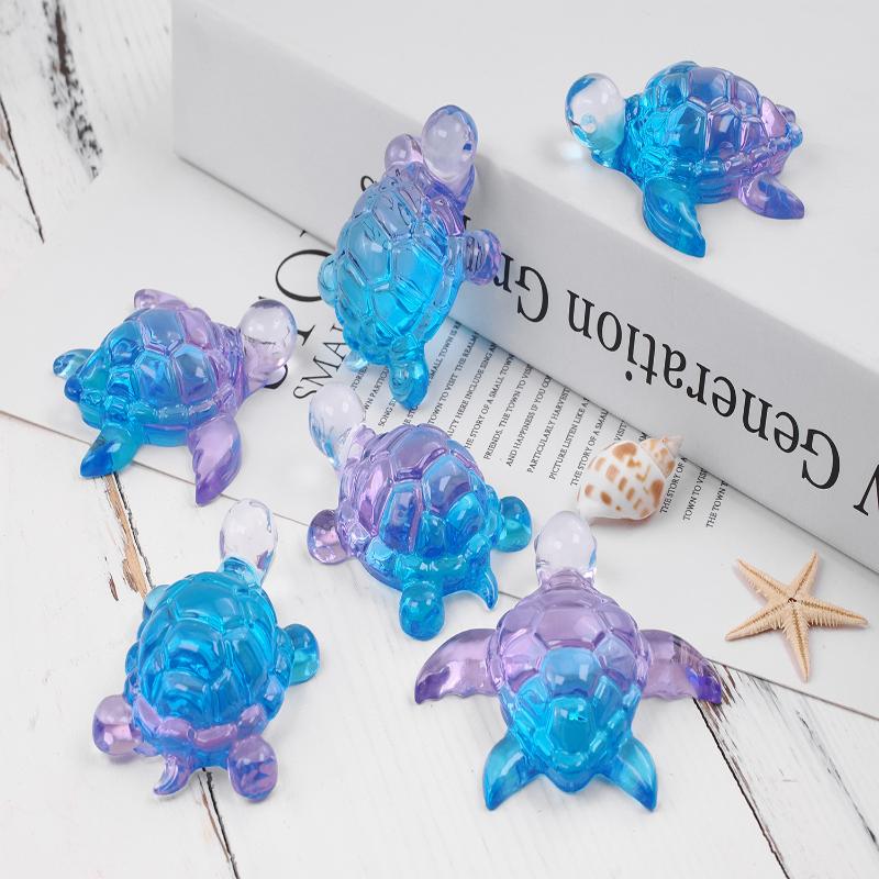 Sea Turtle Keychain Diy Ocean Theme Silicone Mold Handcraft Epoxy Resin Mold