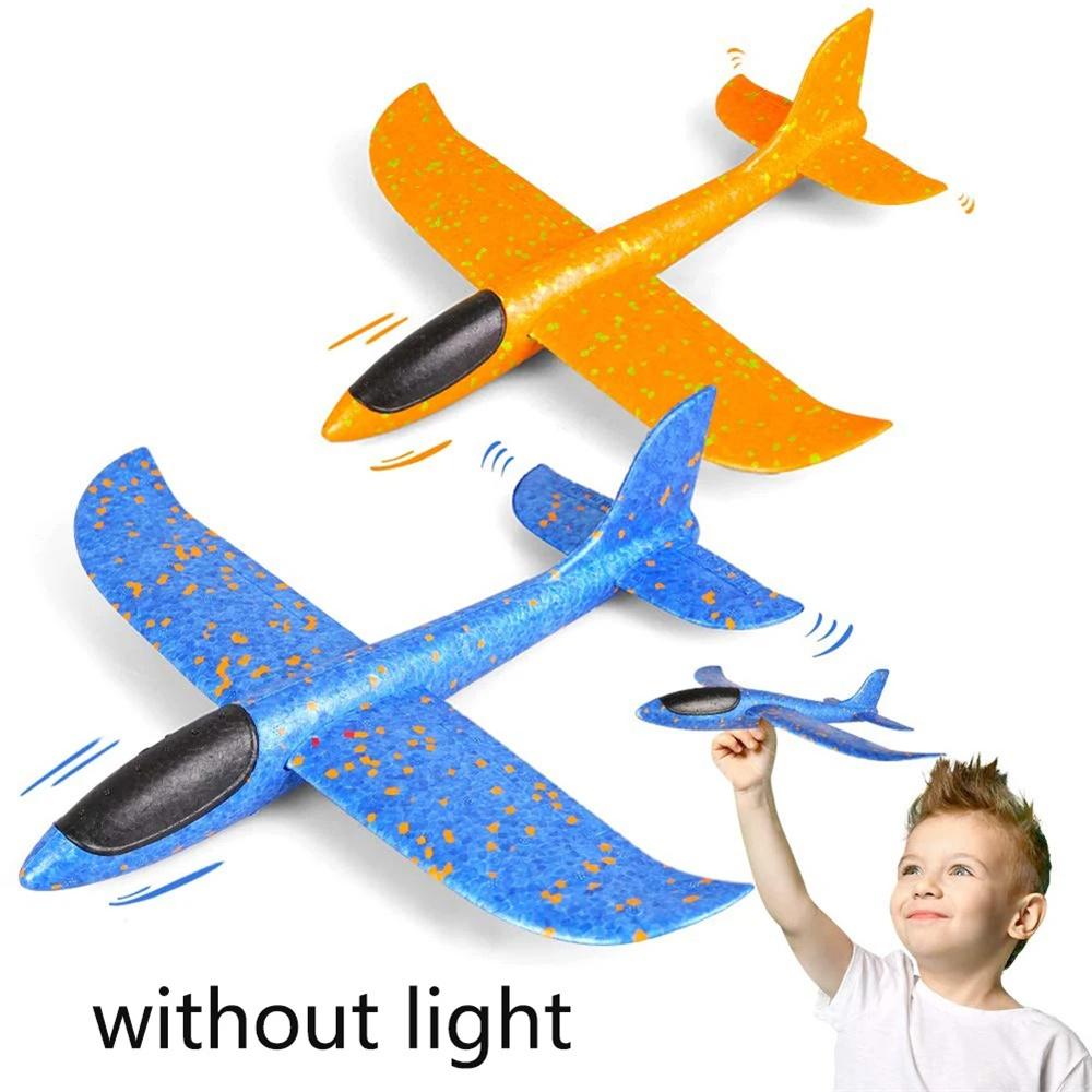 1PC Large Foam Plane Glider Hand Throw Airplane EPP Light Up Flight Glider Outdoor Flying Toy Gifts for Children Boys Girls