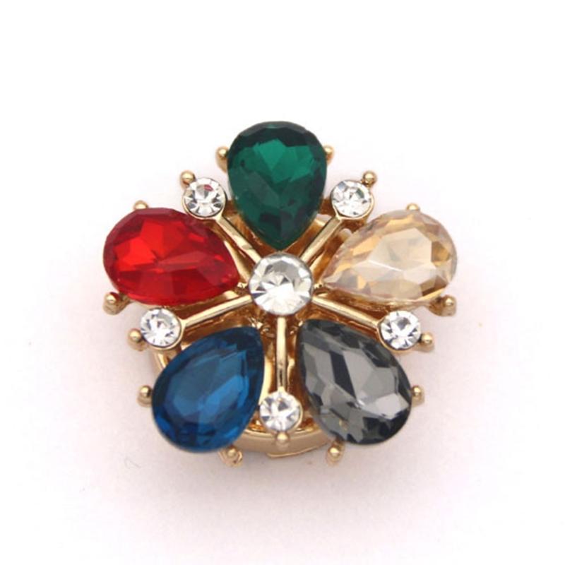 Sparkling Glass Crystal Alloy Cufflinks For Dress Shirts Elegant Formal Accessories With Sturdy Design