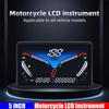5" Motorcycle Dashboard LCD Digital Trument Speedometer RPM Trip Mileage Water Temp Oil Meter with Oil/Engine Failure