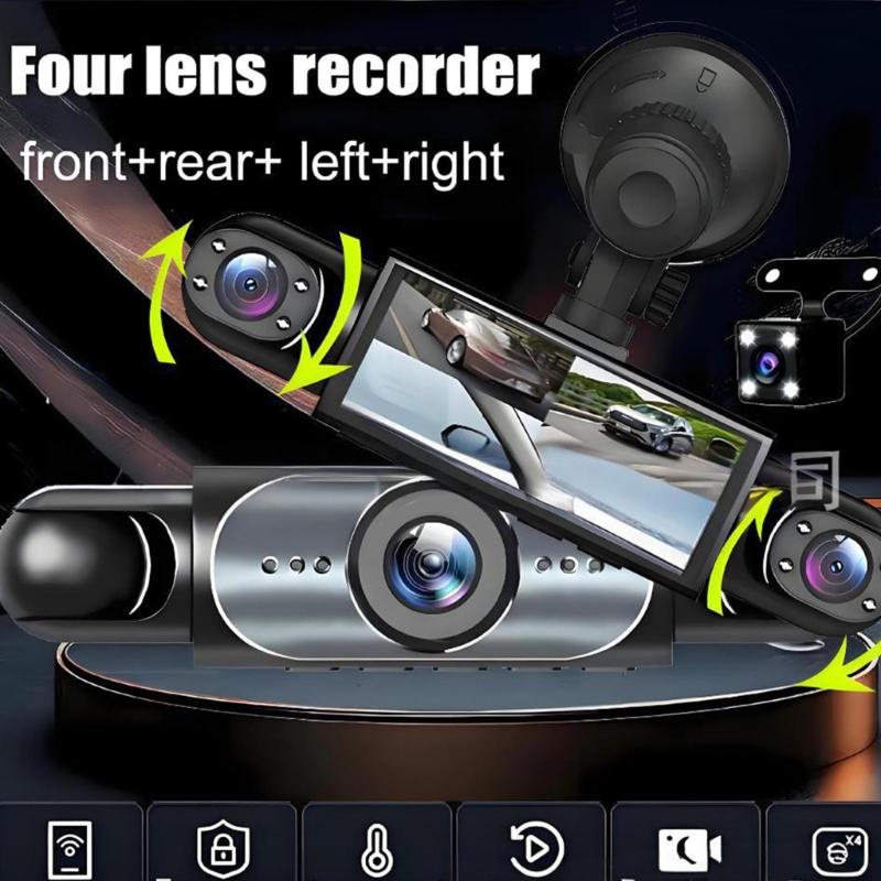 4 Lens Car Dashcam Camera Loop Recording 1080P Recording Parking Monitor And Wide Angle View For Car