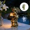 Unique Gift Solar Powered Frogs Garden Lanterns Resins Sculpture Waterproof Ornament For Outdoor Lawn Yard Home Decors