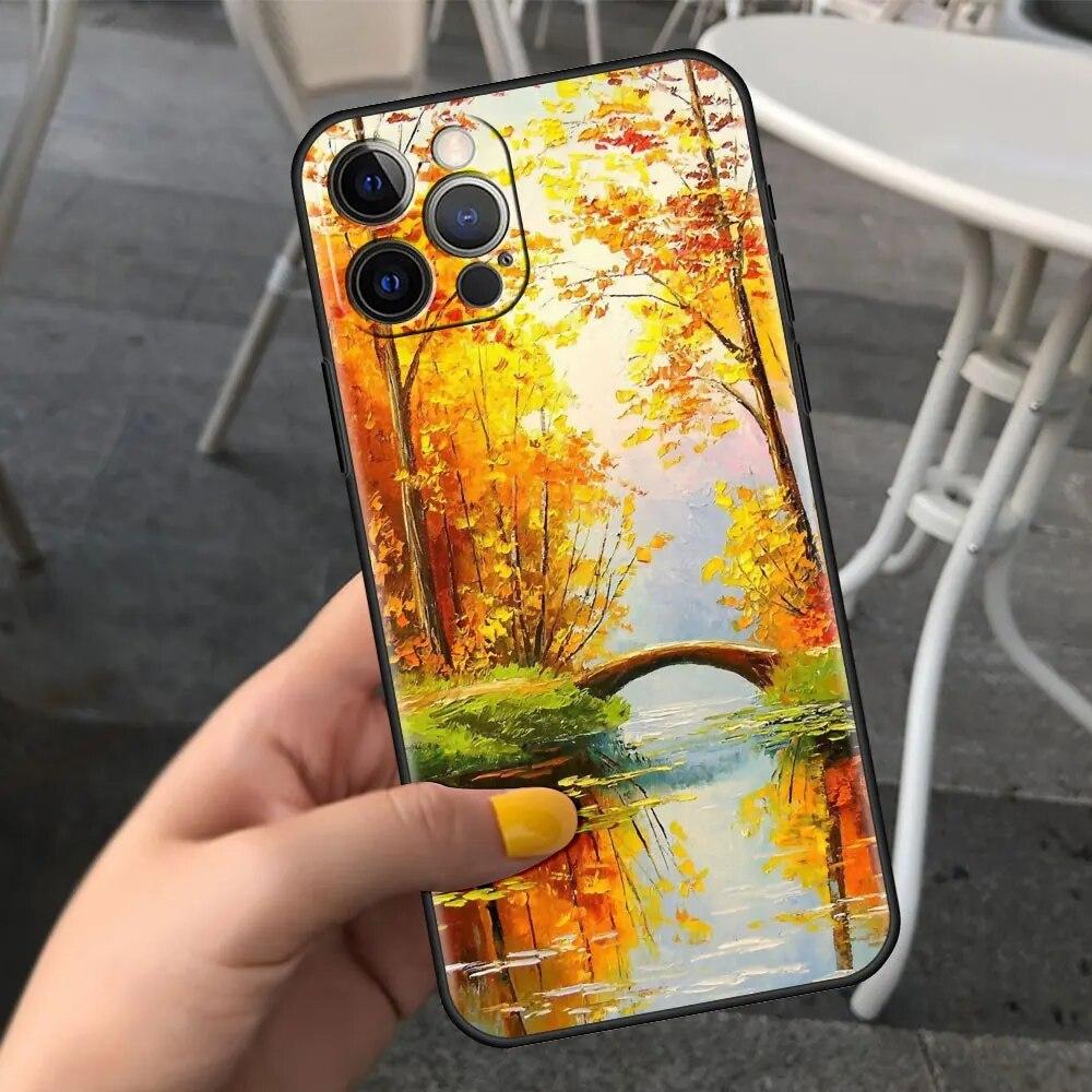 

Чехол для телефона с масляной живописью Art Tree для iPhone Samsung Galaxy Redmi Xiaomi Oppo OnePlus Note SA 7 8 9 10 11 12 13 14 20 21 22 23 53 54 Pro Max Ultra Xiaomi Redmi Note 10 Pro