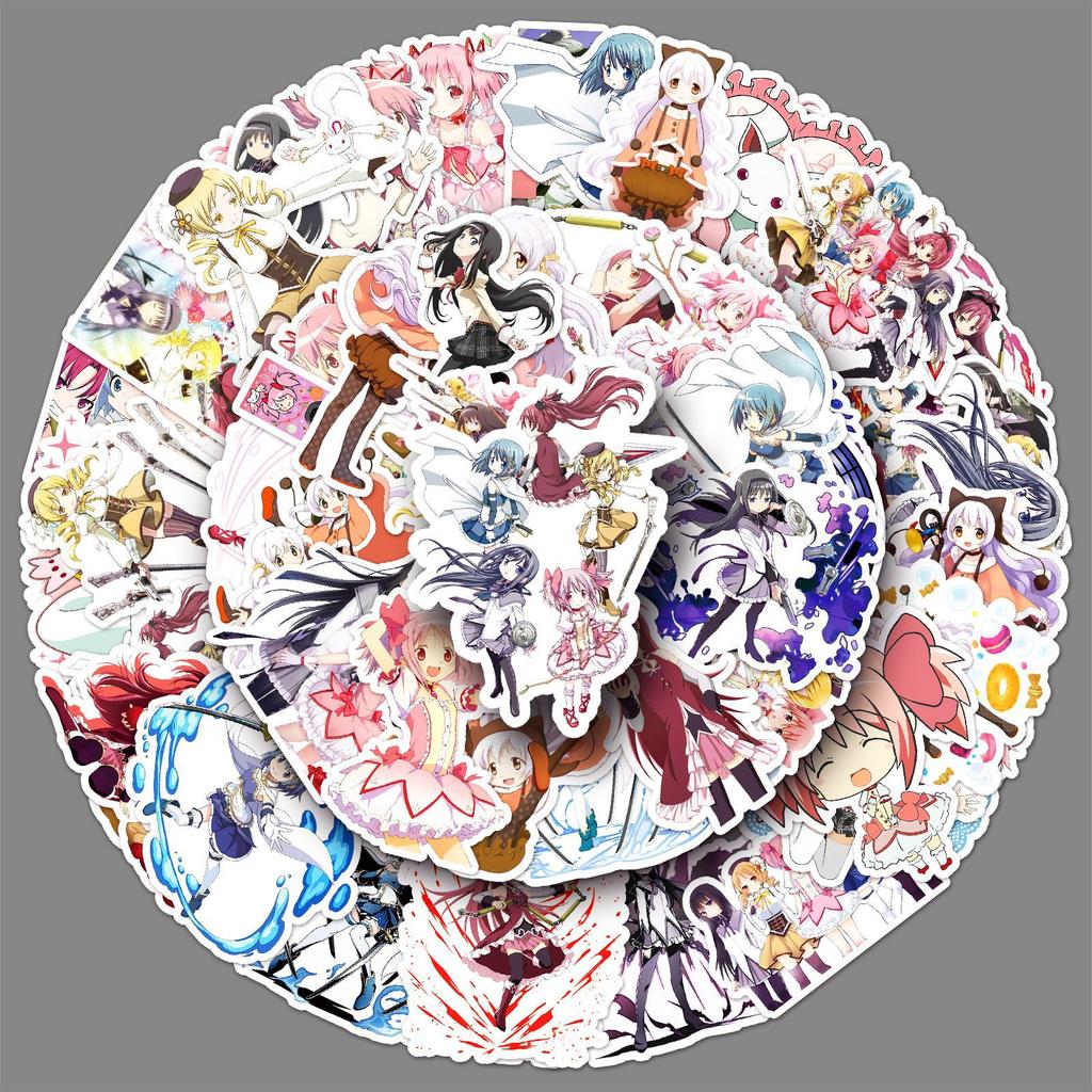 50 Small Round Graffiti Stickers Cartoon Japanese Comic Creative Decoration Mobile Phone Case Water Cup Suitcase Stickers